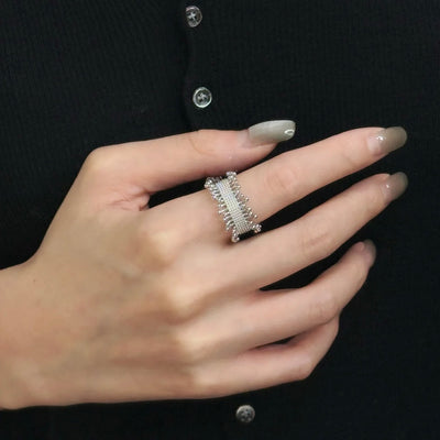 Molten-21 Beaded Lattice Ring