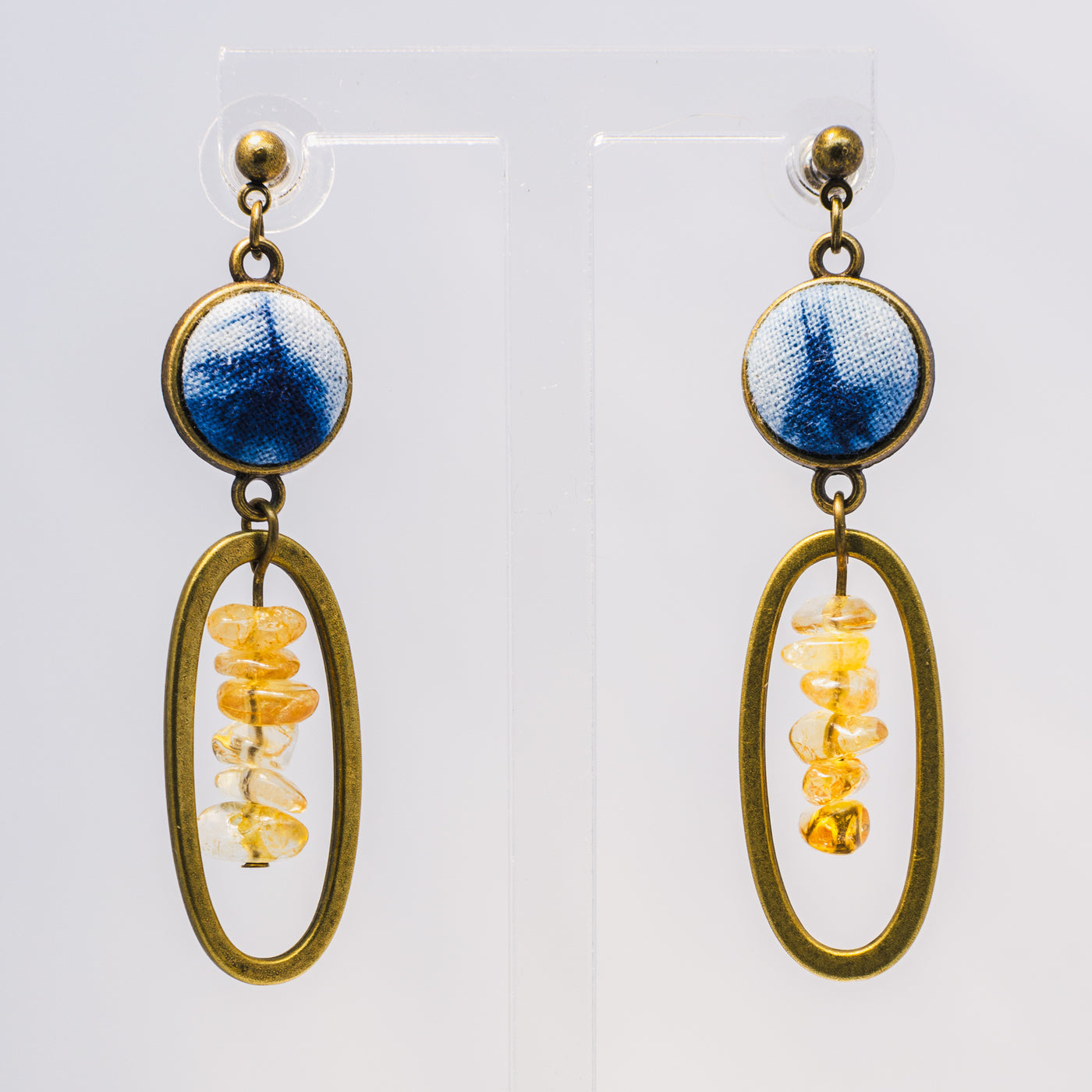 Amber Indigo Horizon Earrings