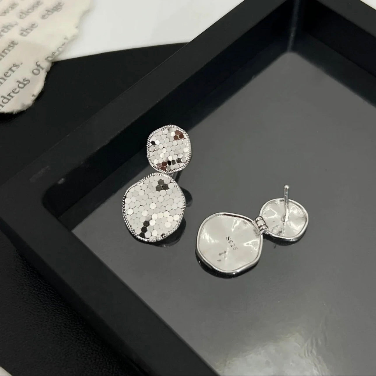 Molten-47 Mirror Orbit Earrings