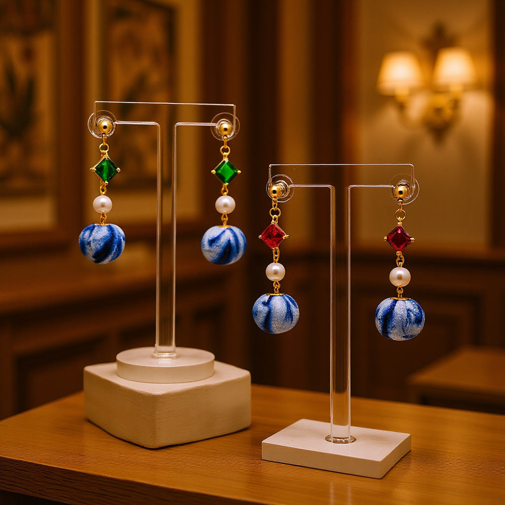 Scarlet Indigo Earrings